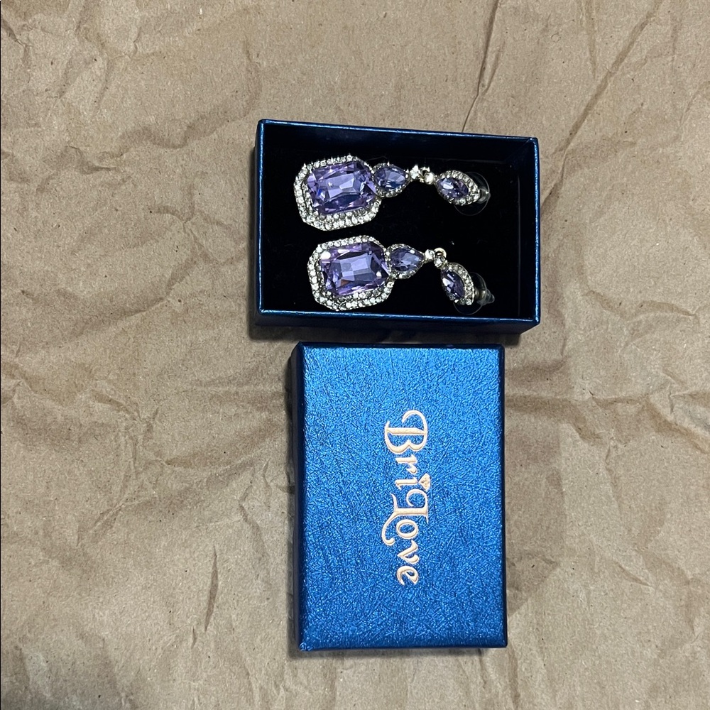 Amazon Purple Gemstone Earrings